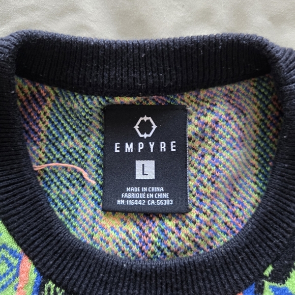 Empyre Multicolor Patterned Men's Sweater - Picture 4 of 7
